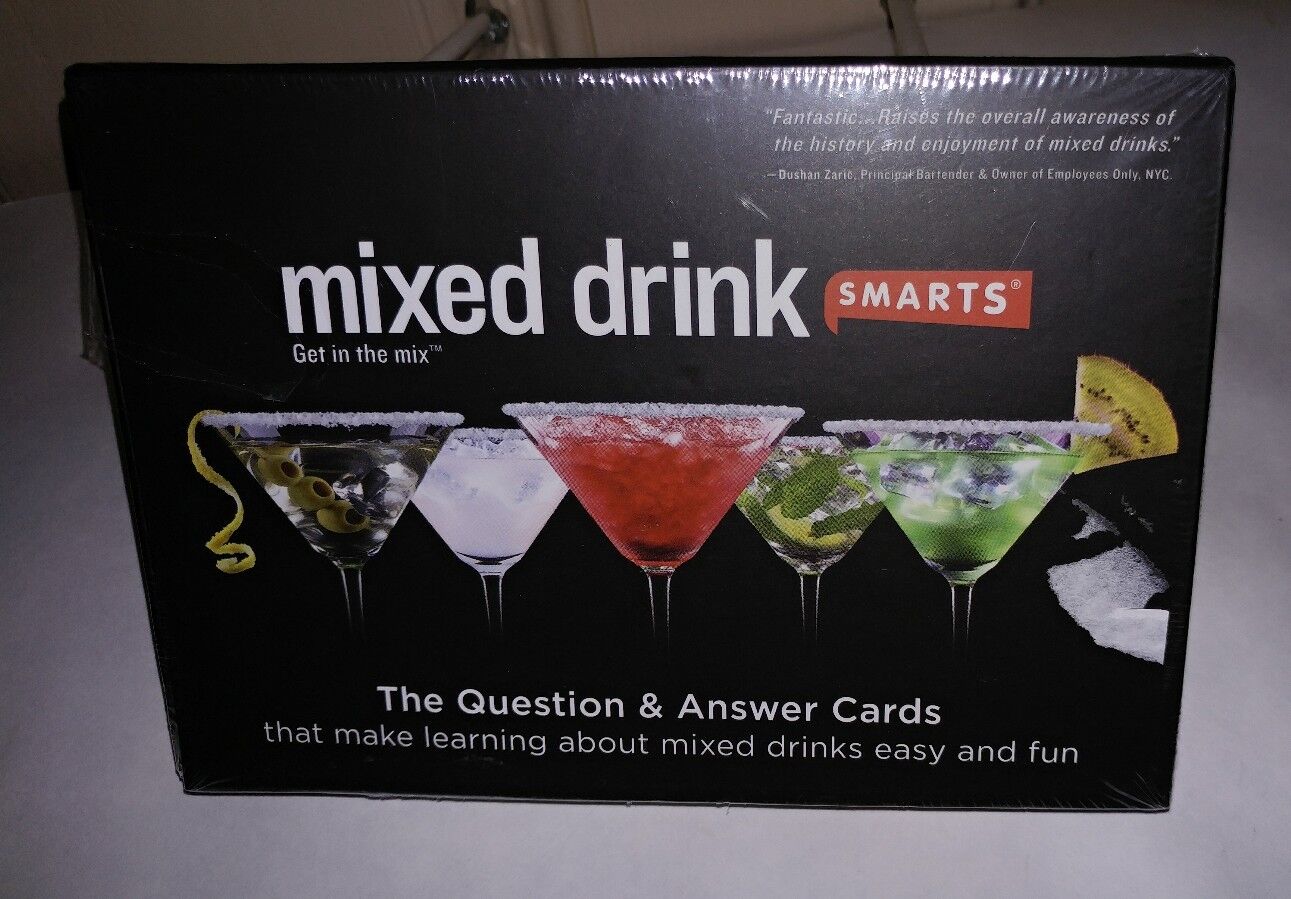 NEW IN BOX  Mixed Drink Smarts Game Question & Answer Cards Tips & Recipes