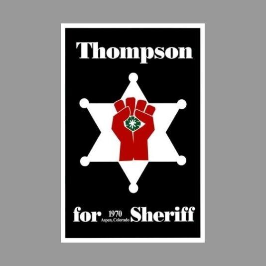 Hunter S. Thompson for Sheriff Die Cut Glossy Fridge Magnet