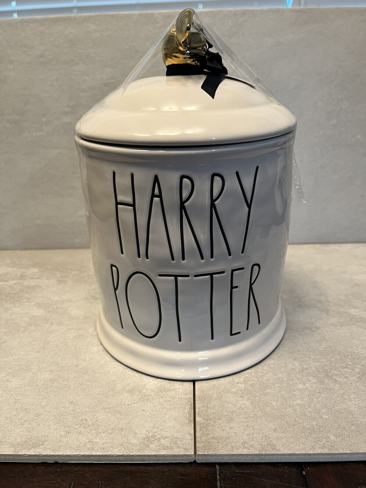 NEW Rae Dunn Harry Potter Ceramic Canister The Golden Snitch