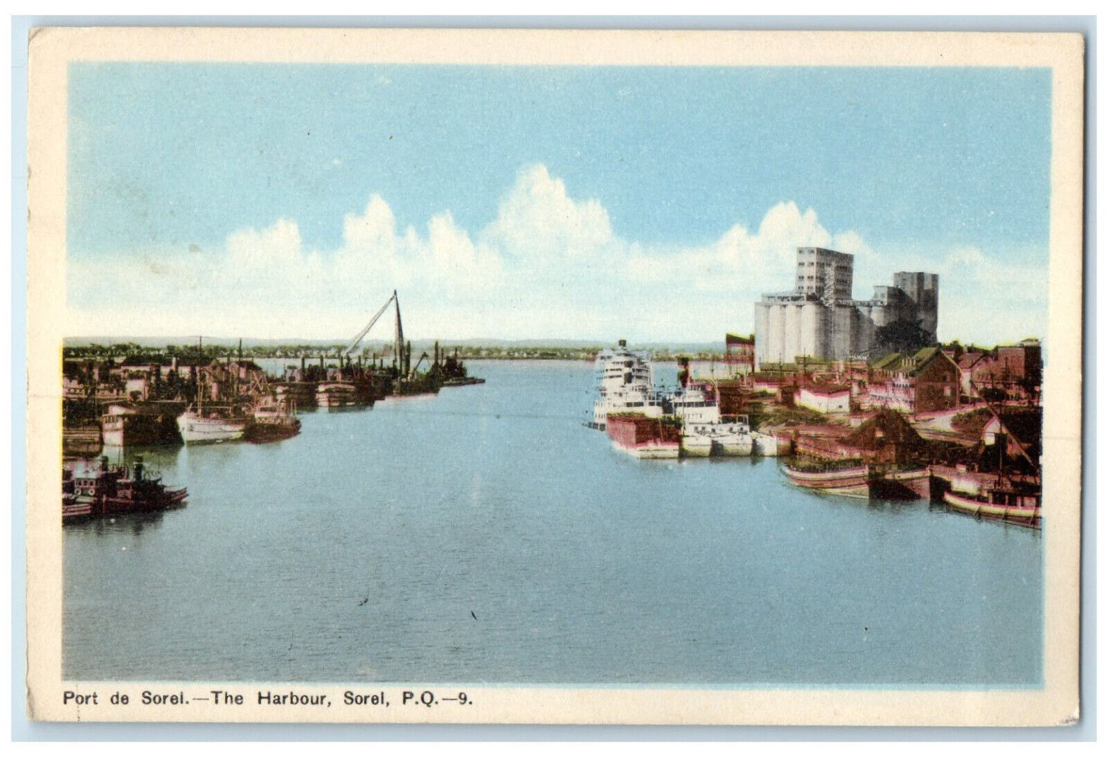 c1920's Port De Sorel The Harbour Sorel Quebec Canada Antique Postcard