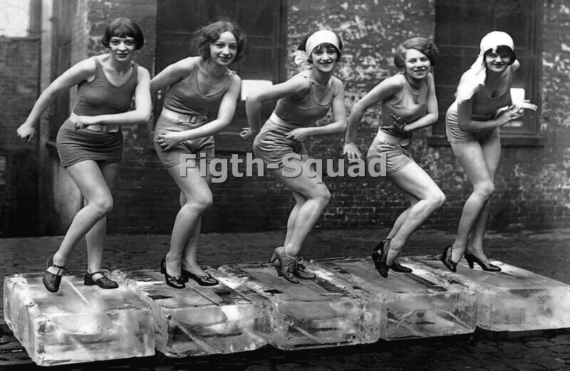 Picture Photo Flapper Girls July 4th Vintage 1920s Funny Swimsuit 7463