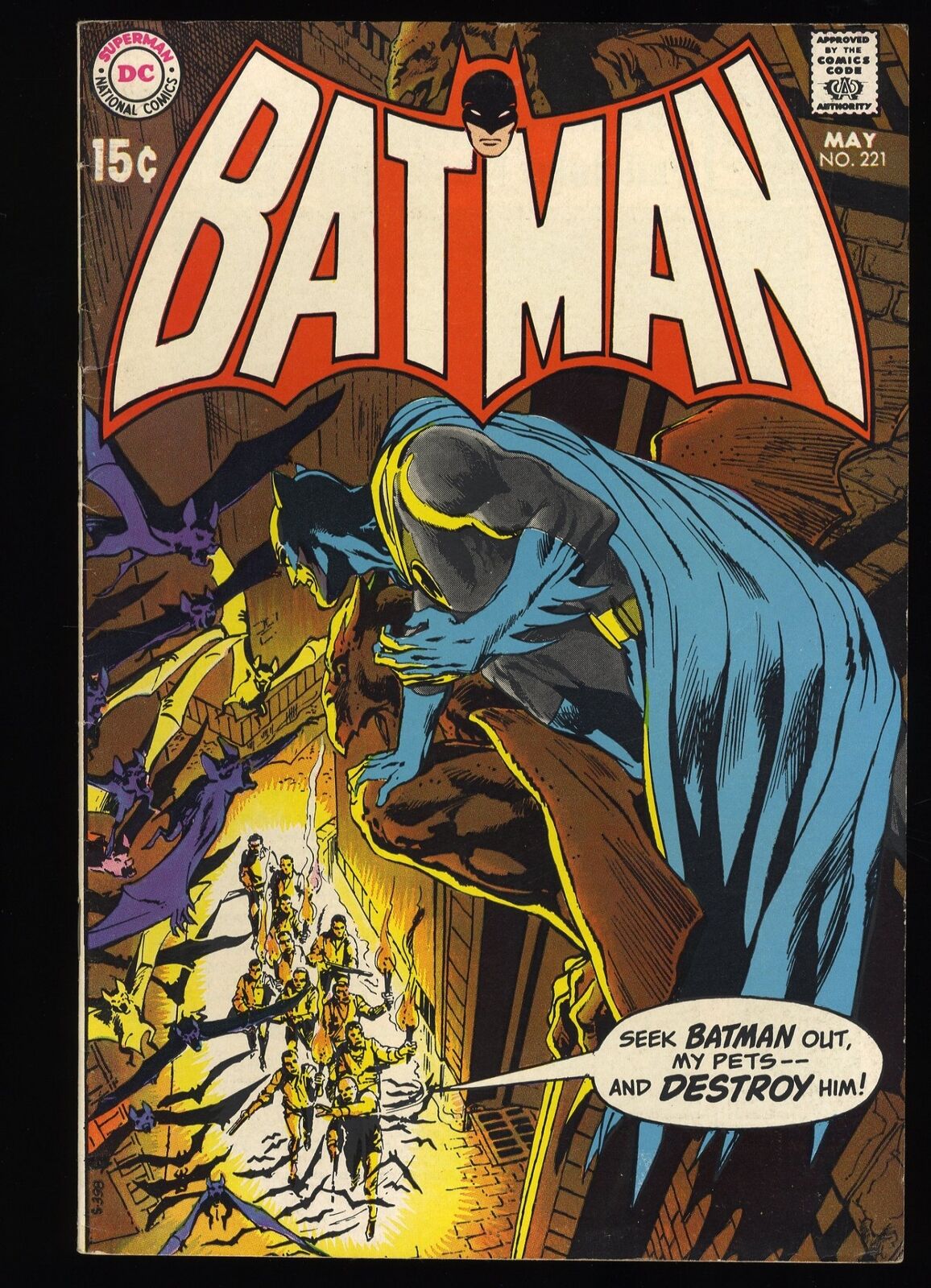 Batman #221 FN/VF 7.0 Neal Adams Cover DC Comics 1970
