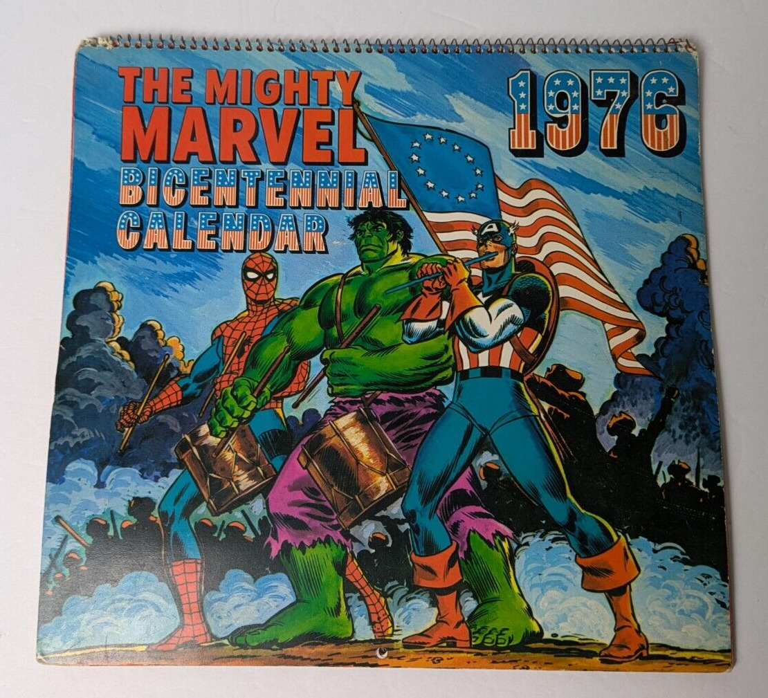 Mighty Marvel Bicentennial Calendar 1976 Captain America, Avengers