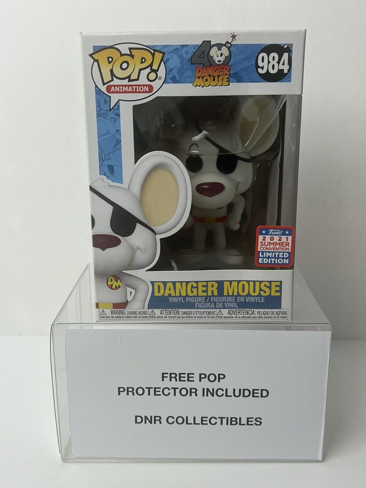 Funko Pop Danger Mouse #984 Danger Mouse 2021 Summer Convention (Vaulted)