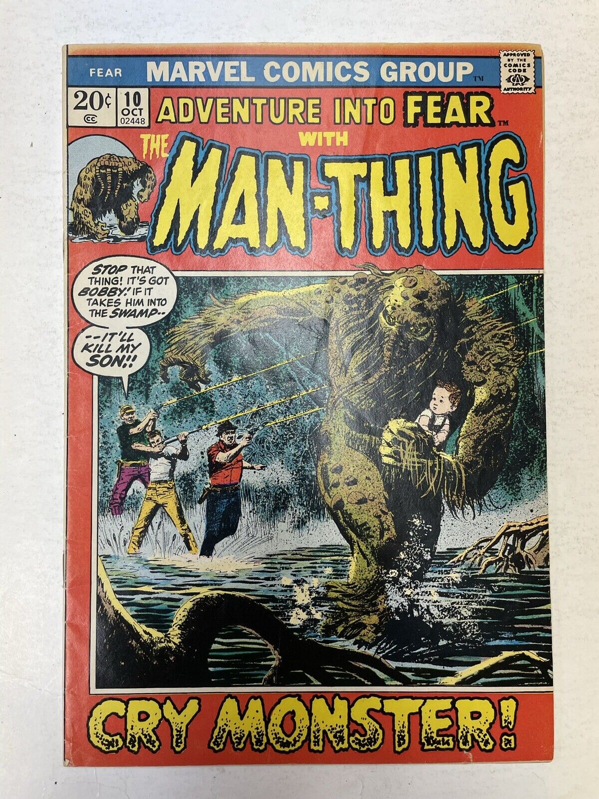 Adventure Into Fear #10 First Man-Thing Series Key Horror 1972 Marvel Comics