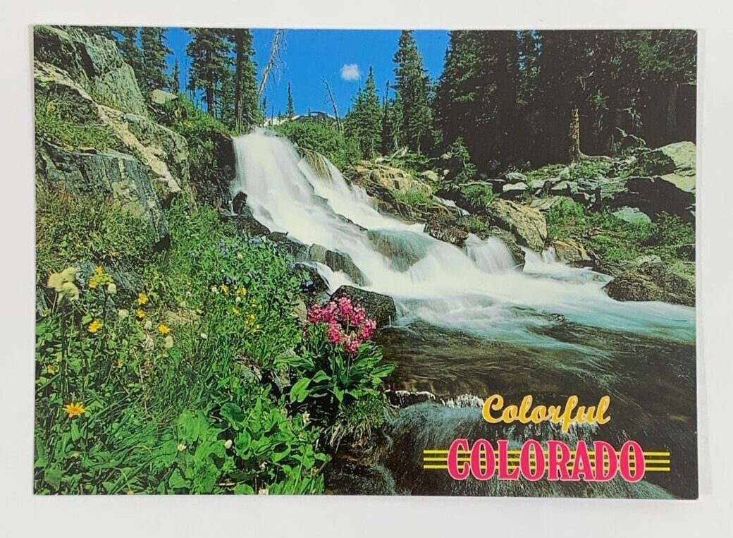 A Waterfall on North Fork of the Middle Boulder Creek Colorado Rockies Postcard