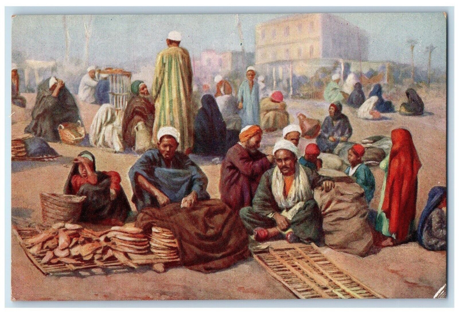 c1910's Egypt, Egyptian Vendors Traditional Dress Unposted Antique Postcard