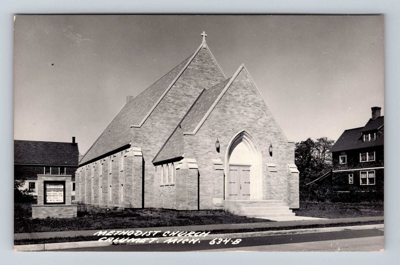 Calumet MI-Michigan, Methodist Church, Religion, Antique, Vintage Postcard