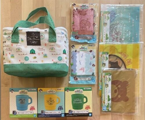 Animal Crossing Merch Lot Lunch Box Cups Mugs Washcloths/Towels Plastic Bags L13
