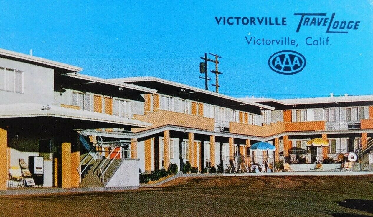 Victorville Travel Lodge Victorville California Hotel Chrome Vintage Postcard