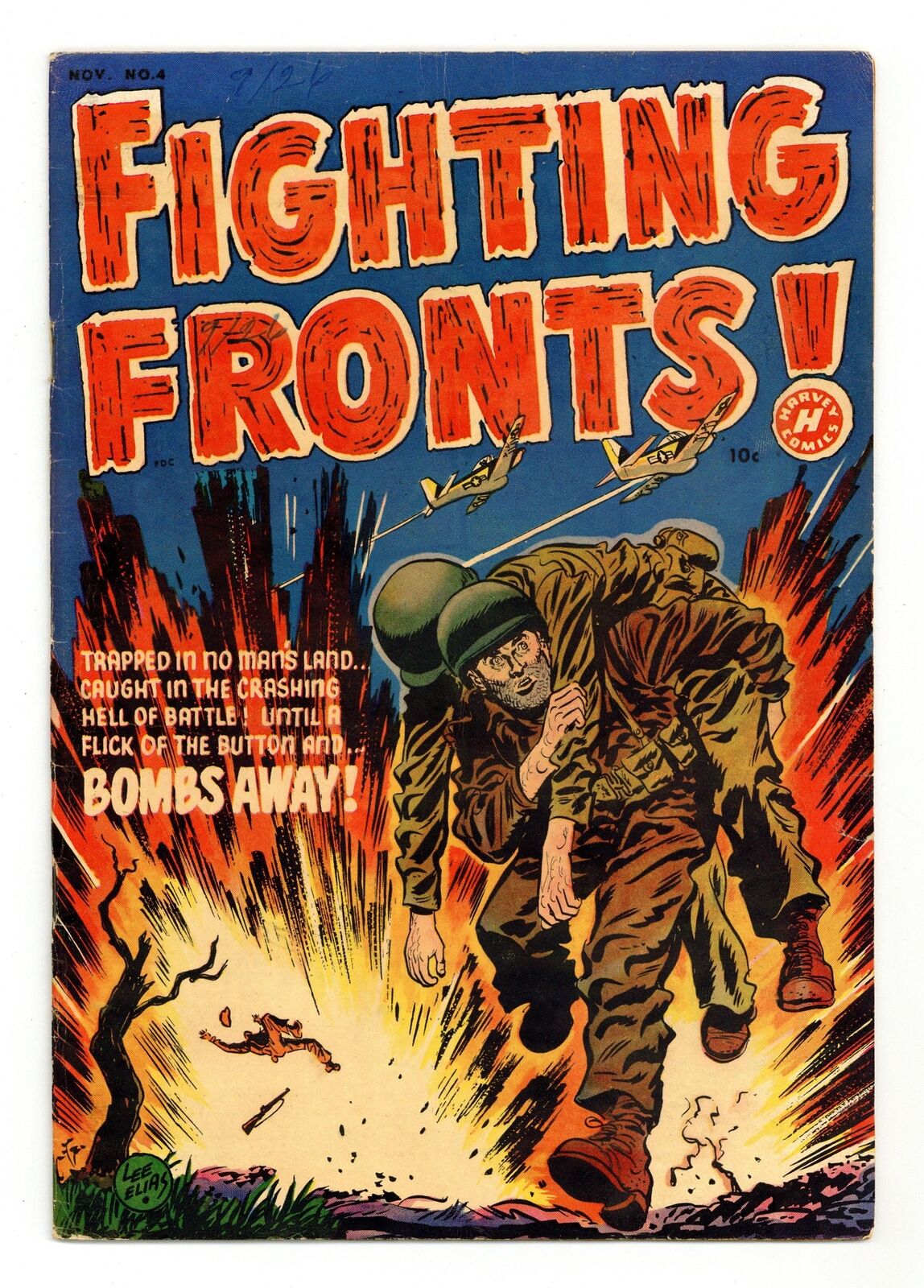 Fighting Fronts #4 VG+ 4.5 RESTORED 1953