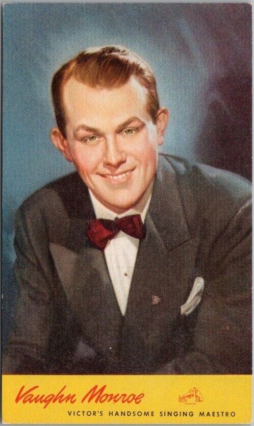 1940s RCA VICTOR RECORDS Big Band Music Postcard VAUGHN MONROE Singer Bandleader