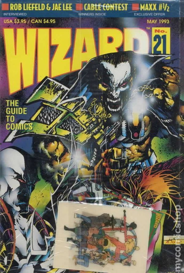 Wizard the Comics Magazine #21P Lee Bagged Variant FN+ 6.5 1993 Stock Image