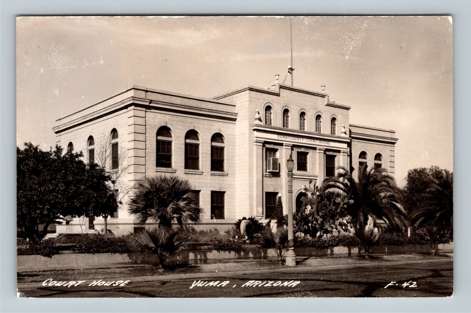 RPPC Yuma AZ, Courthouse, Arizona Vintage Postcard