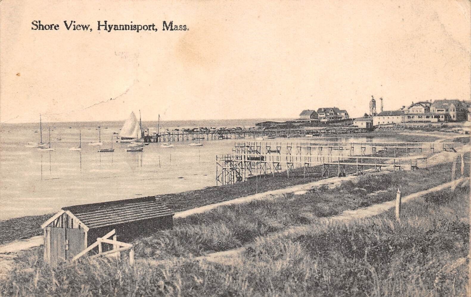 Hyannisport Massachusetts SHORE VIEW 1911 H. A. Dickerman Postcard