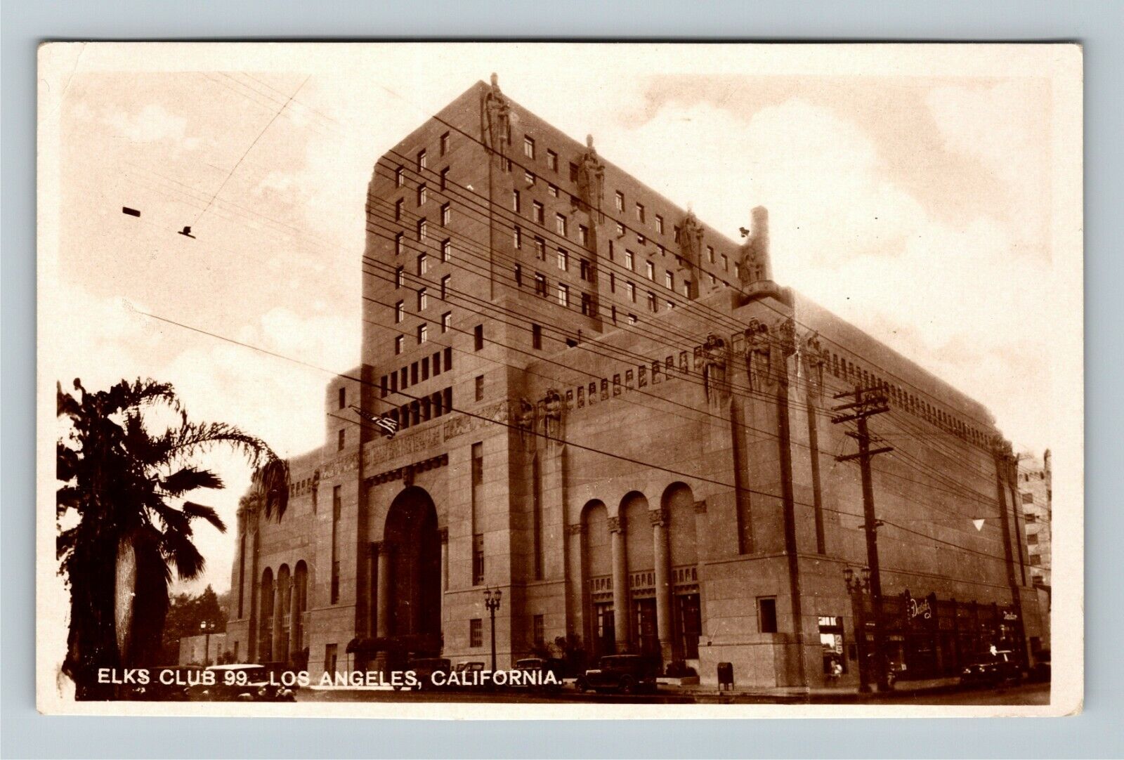 RPPC Los Angeles CA-California, Elks Club 99, Real Photo Vintage Postcard