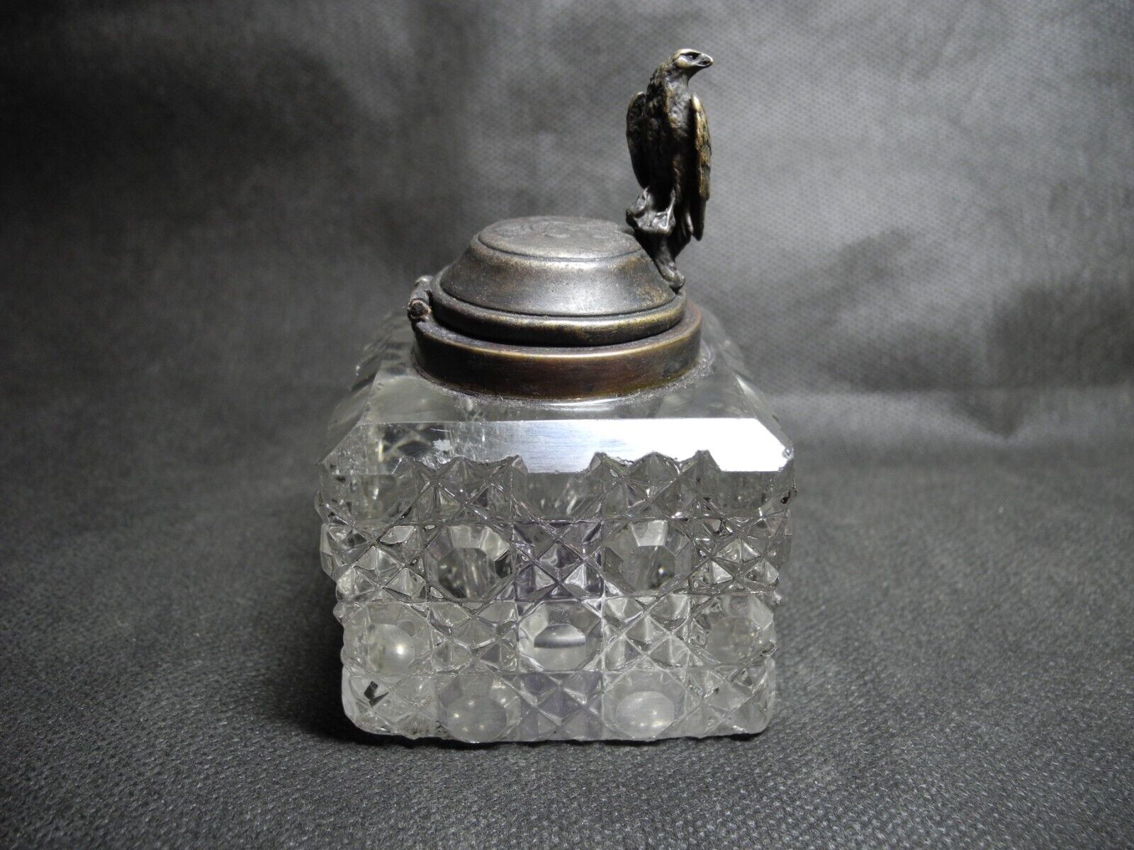 WW1 Antique crystal inkwell of the regimental scribe of the Kaiser's army.