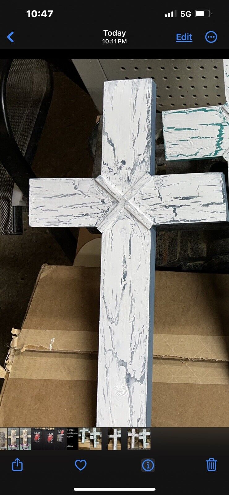 Handmade Wooden Crackled Crosses