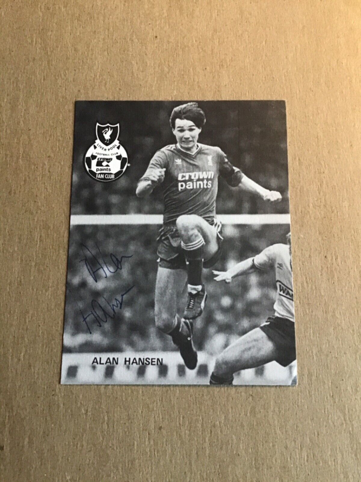 Alan Hansen, Scotland 🏴󠁧󠁢󠁳󠁣󠁴󠁿 Liverpool FC 1985/86 hand signed