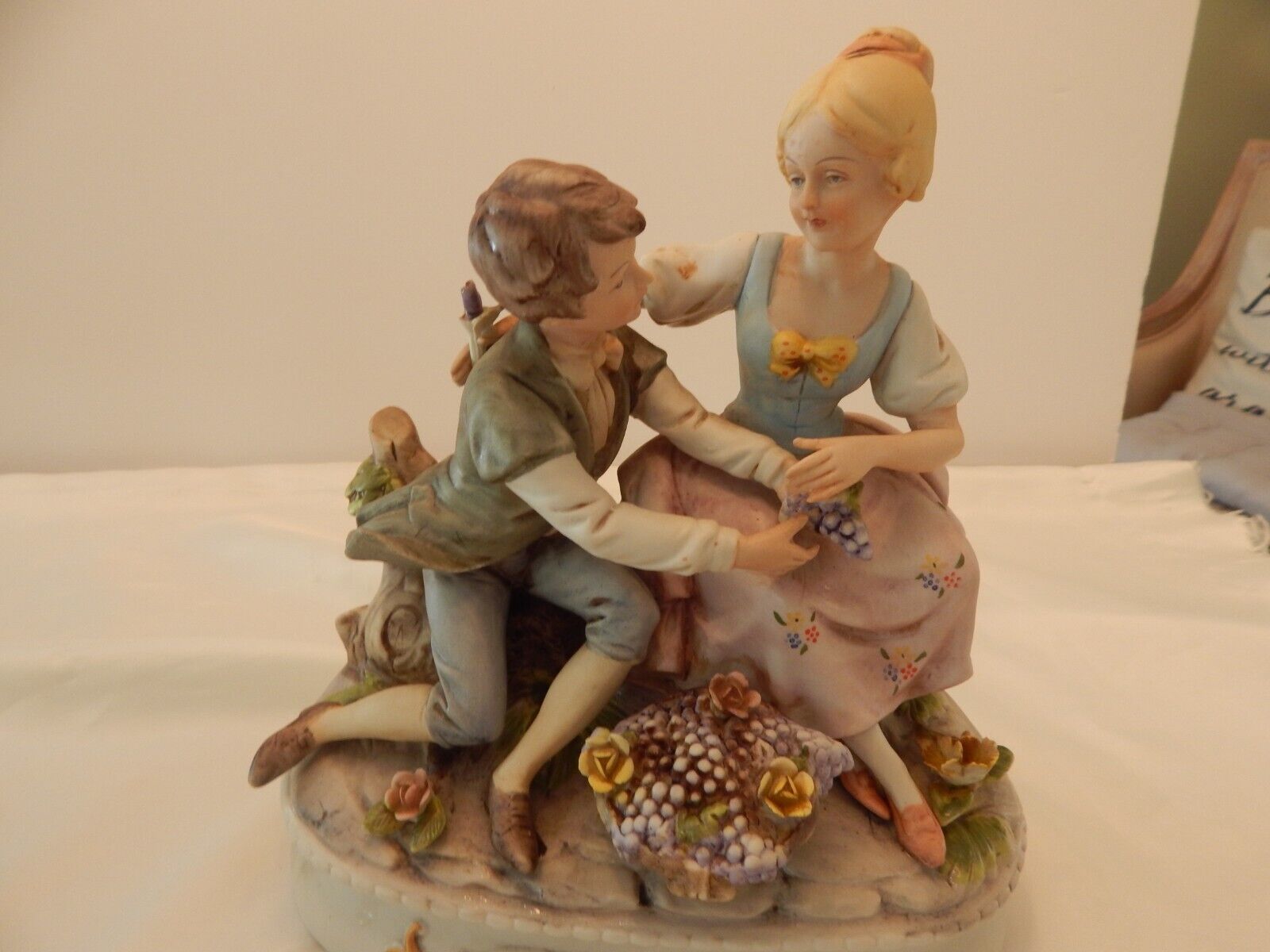 Vintage Lenwile Ardalt Japanese Courting Couple Bisque Figurine