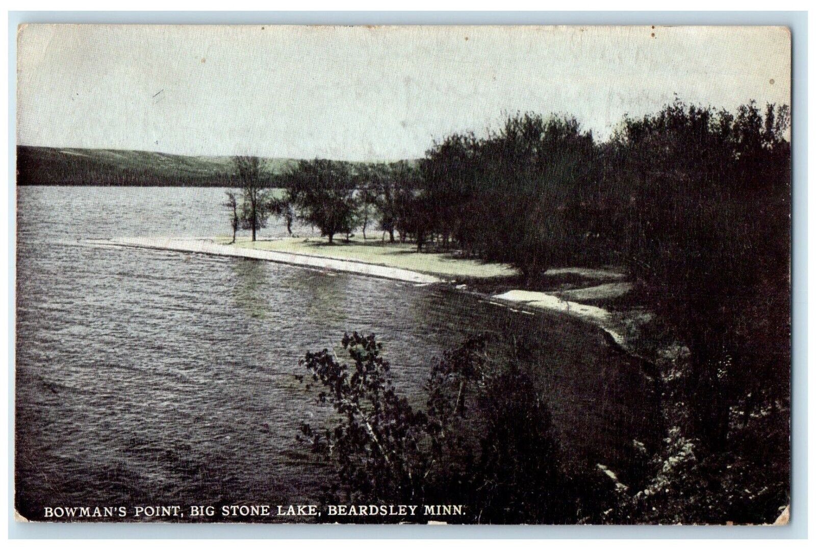 1908 Bowman\'s Point Big Stone Lake Exterior Beardsley Minnesota Vintage Postcard