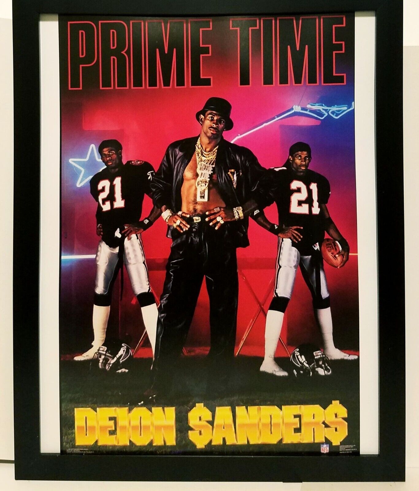 Deion Sanders Prime Time Costacos Brothers 8.5x11 FRAMED Print Vintage 80s
