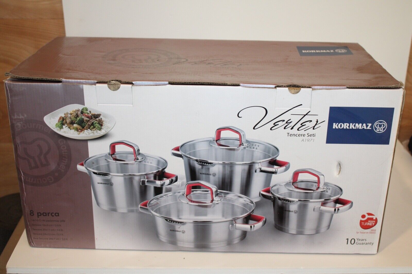 Korkmaz Vertex 8 Piece Cookware Set A1971 New in box