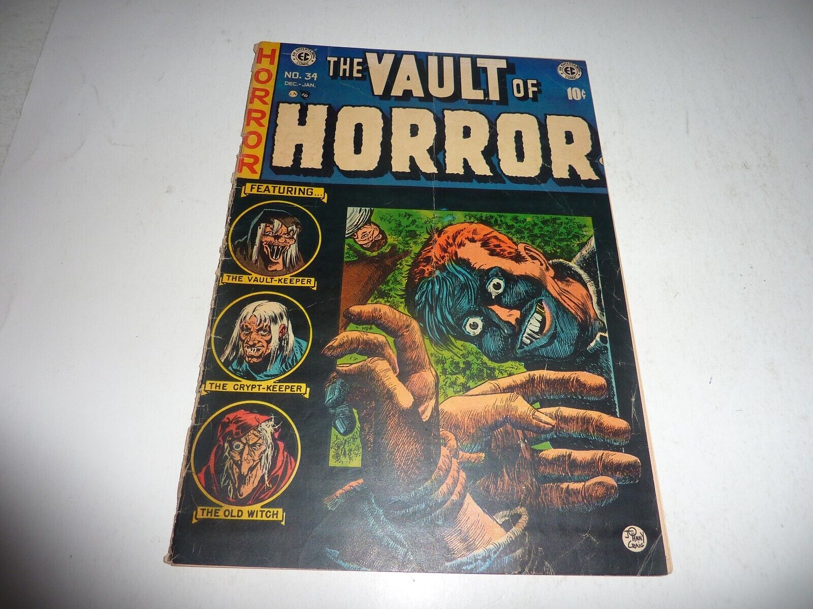 VAULT OF HORROR #34 EC Comics 1953 PCH Complete Copy GD 2.0 Johnny Craig Cover