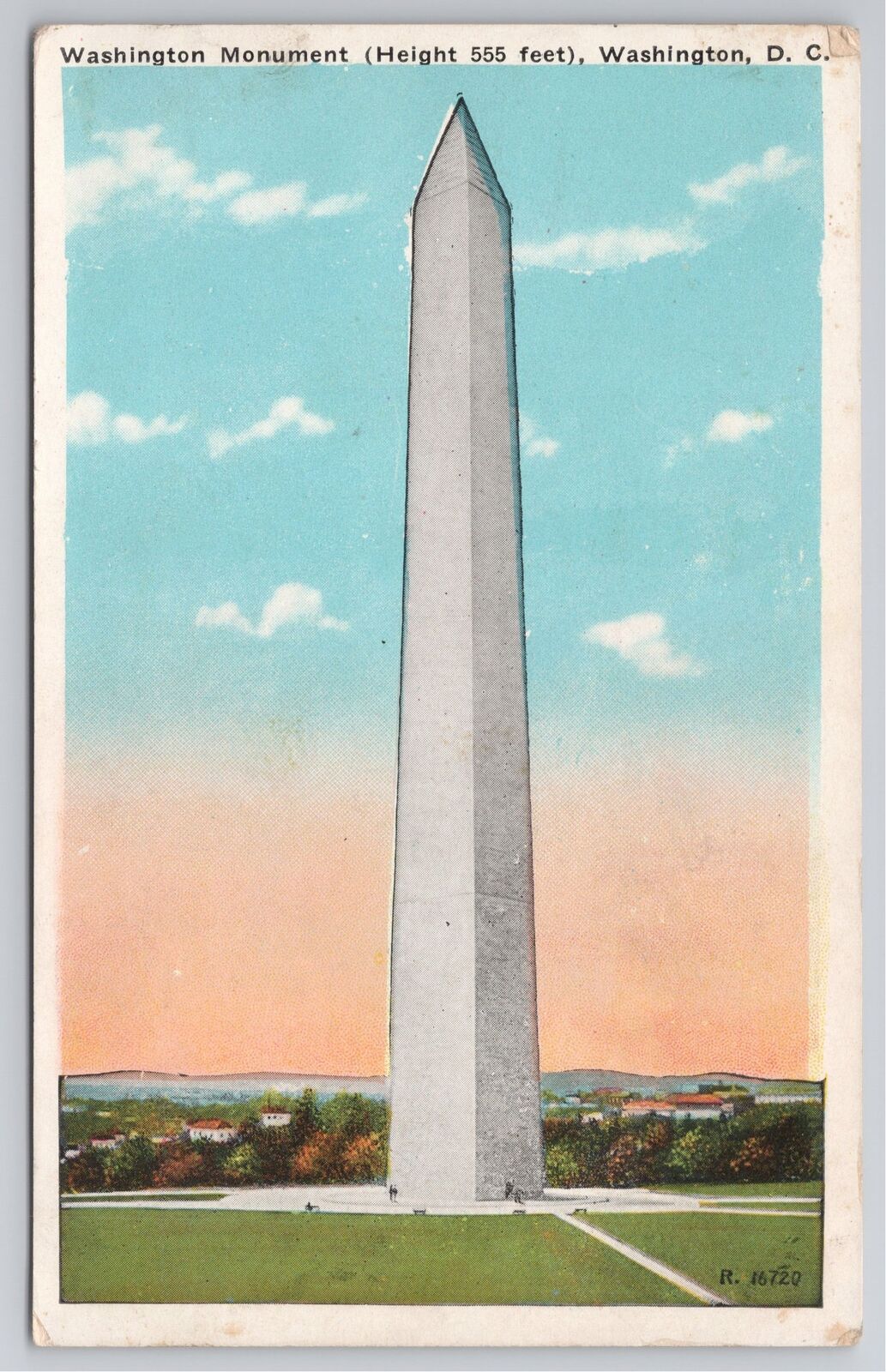 Postcard  Washington Monument Washington DC