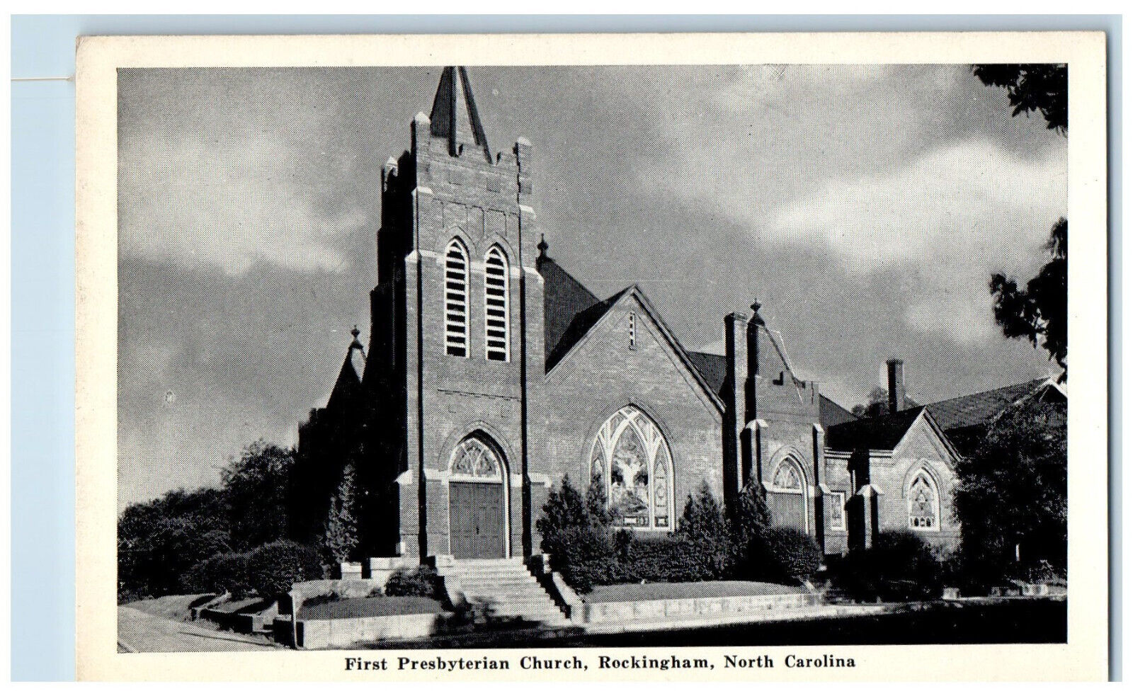 c1920's First Presbyterian Church Rockingham North Carolina NC Unposted Postcard
