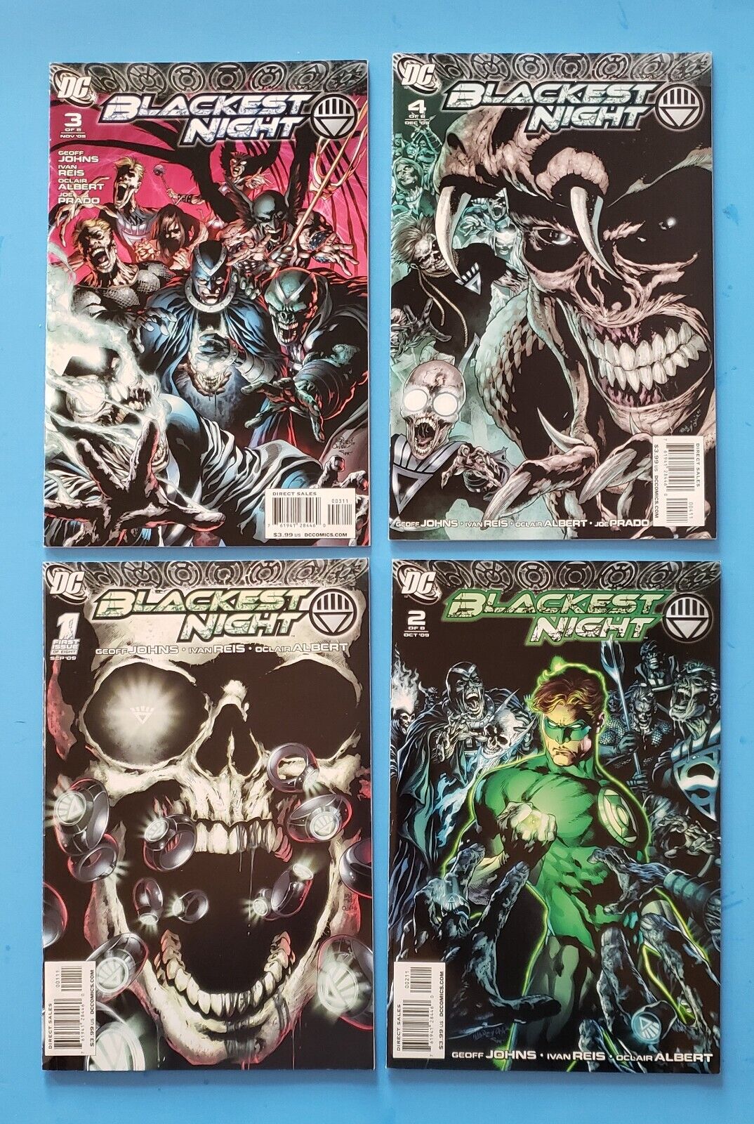 Blackest Night #1-8 COMPLETE RUN SET DC Comics 2009 Lot of 8 HIGH GRADE