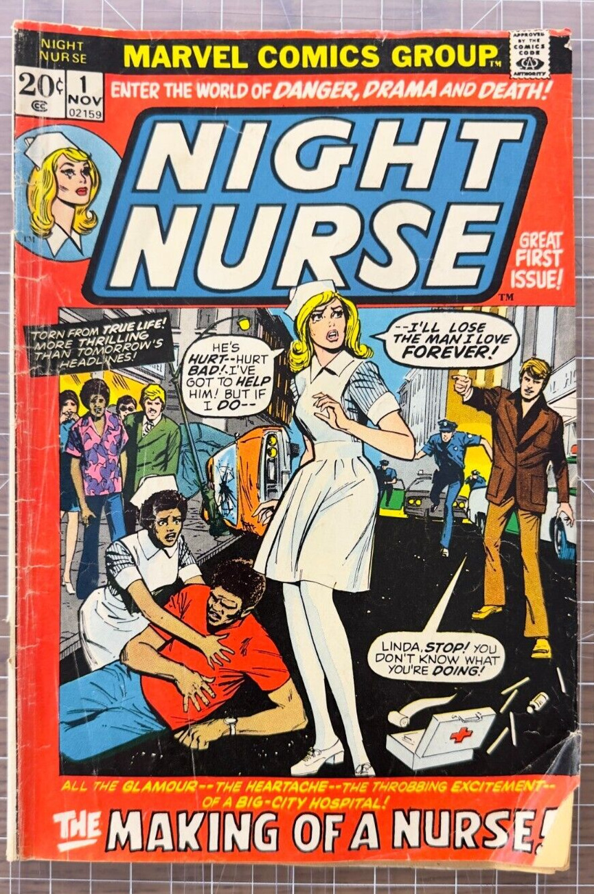 Night Nurse #1 1st Appearance Linda Carter - 1972 Marvel - Comic - 1.5-2.5