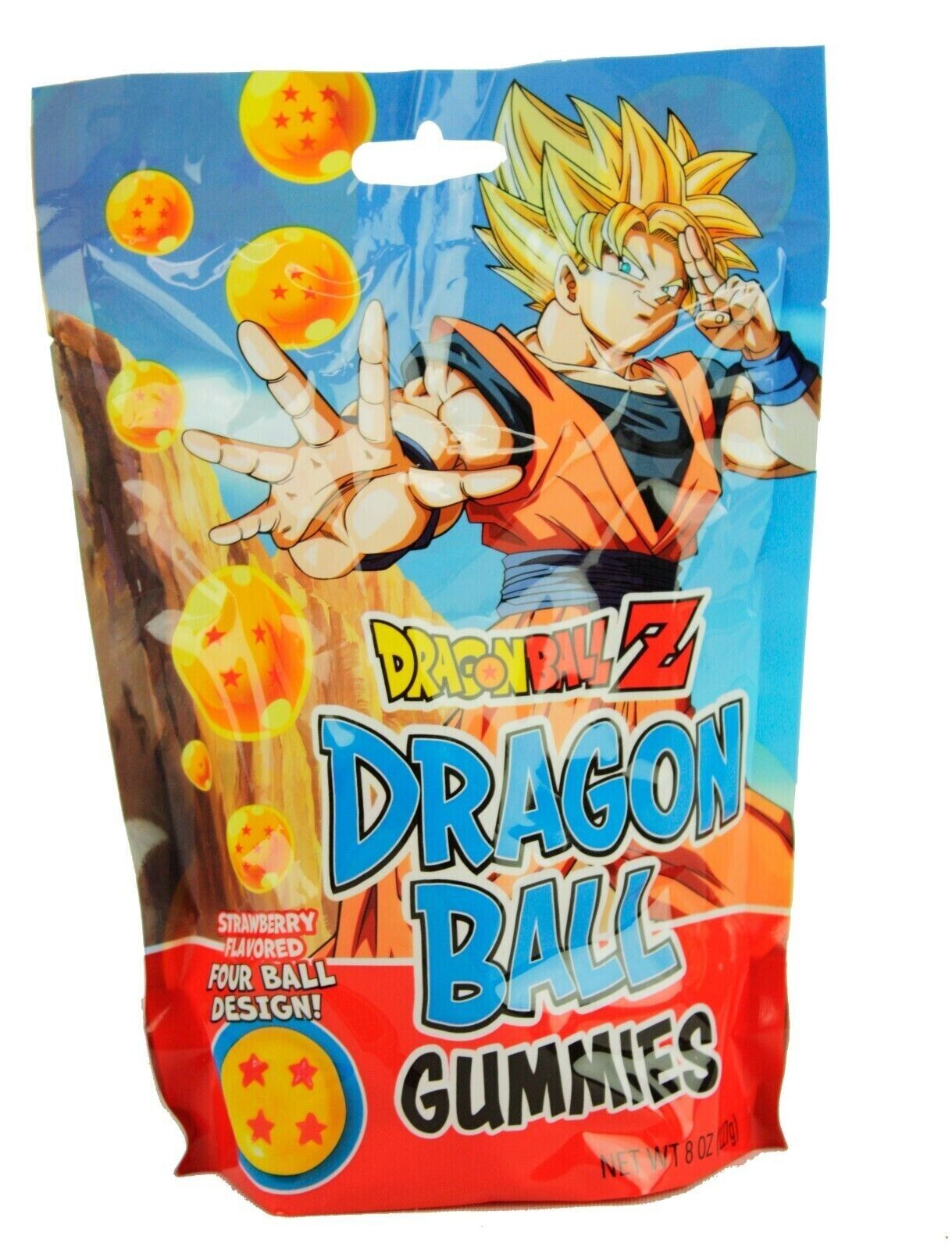 Dragonball Z DBZ Dragon Ball Gummies 4 Ball Design Strawberry Gummy Candy 8 Oz