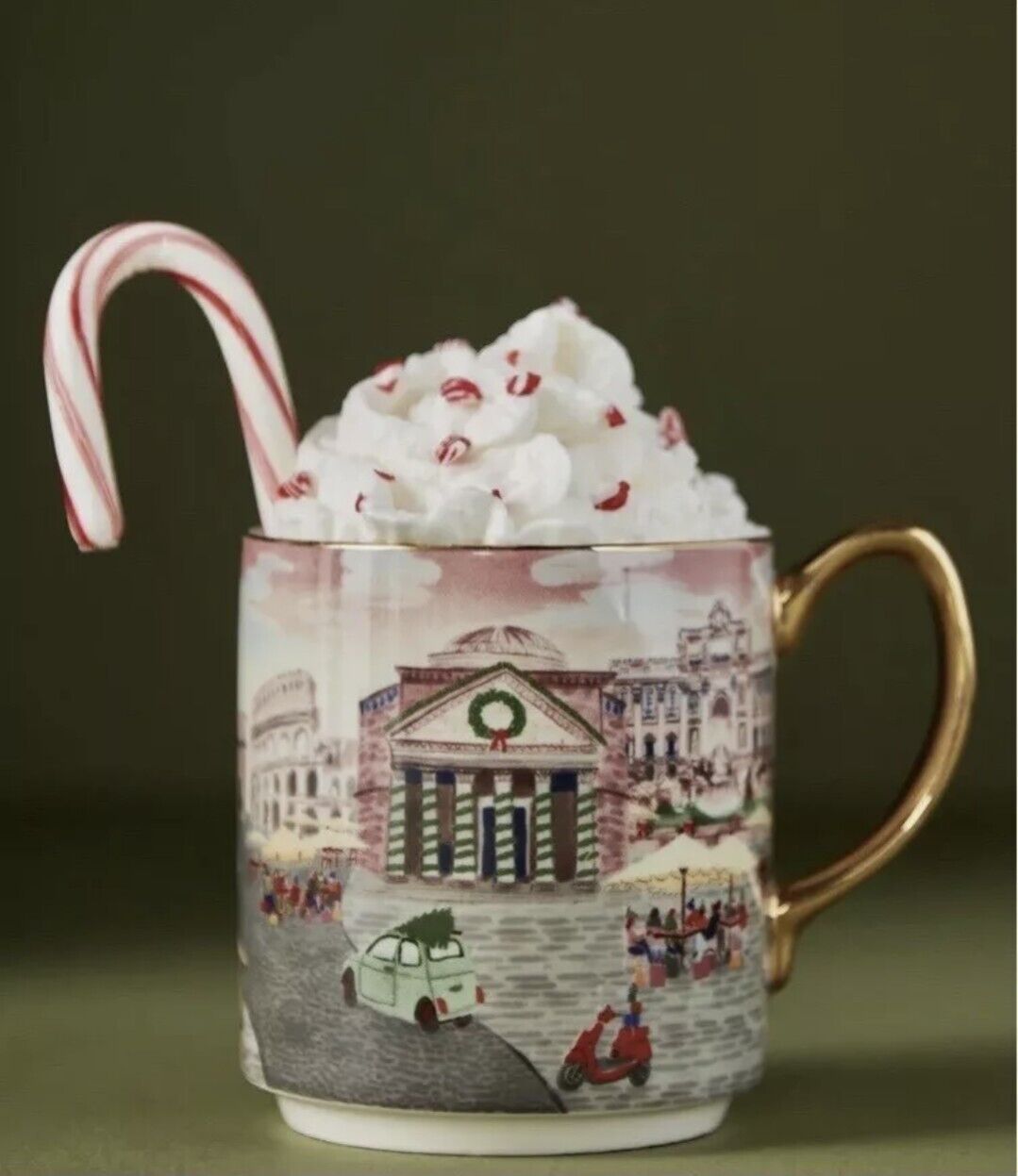 Anthropologie Holiday In The City Mug Rome New In Box 