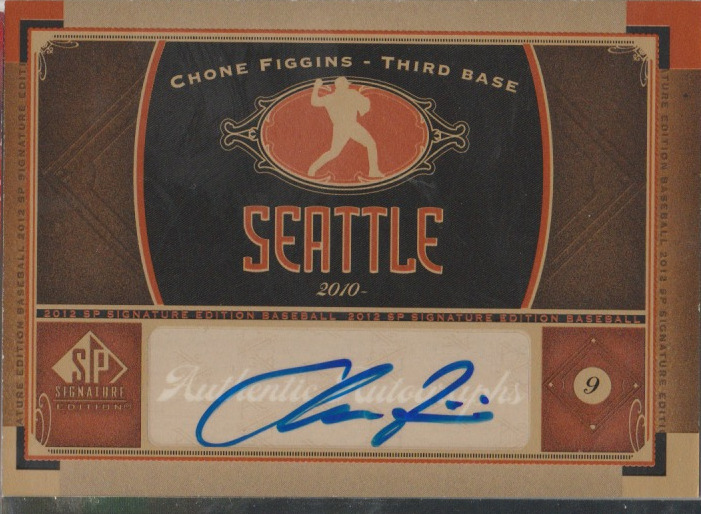 Chone Figgins 2012 UD SP Signature Edition auto autograph card SEA5