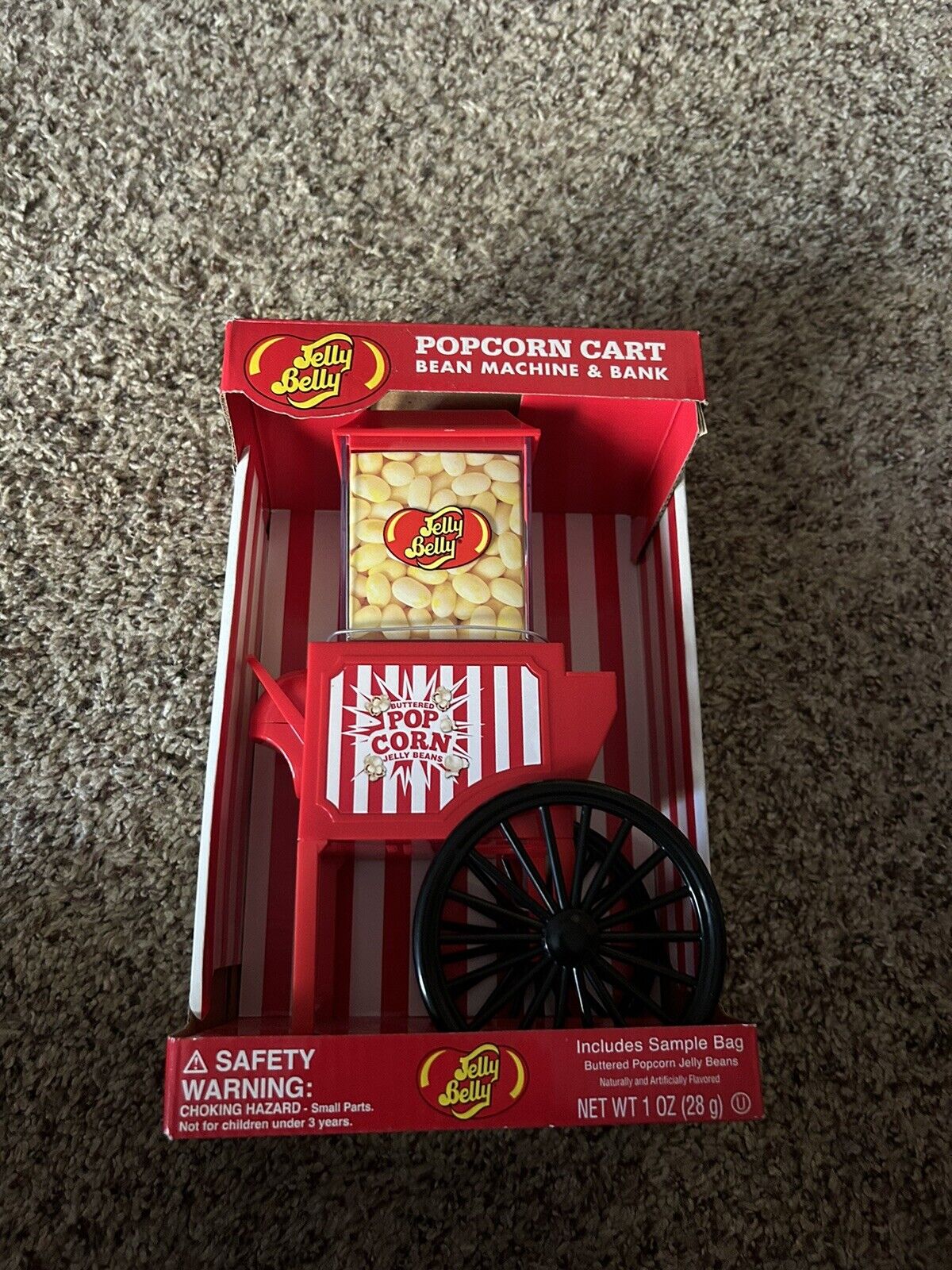 Jelly Belly Popcorn Cart Bean Machine & Bank ***New In Box*** Without Jellybeans