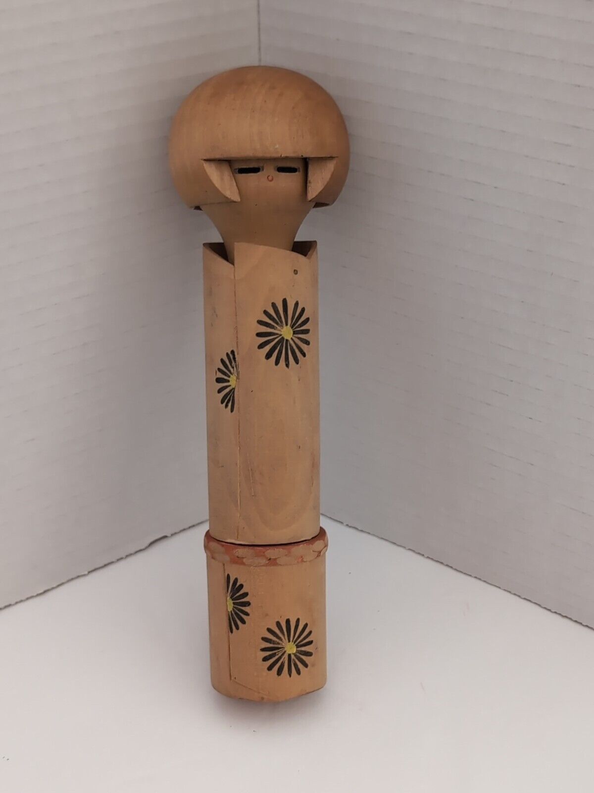 Traditional Japanese, Kokeshi Wooden Doll, Stamp On Bottom, Unique,Read Descript