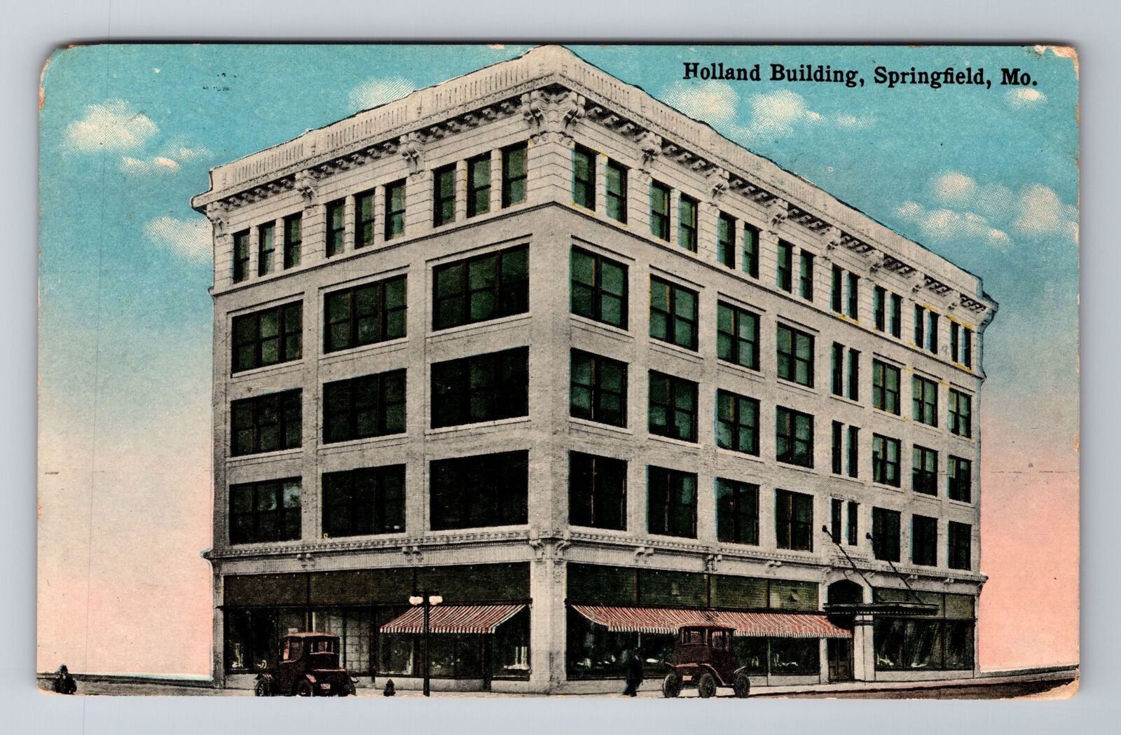 Springfield MO-Missouri, Holland Building, Antique, Vintage c1915 Postcard