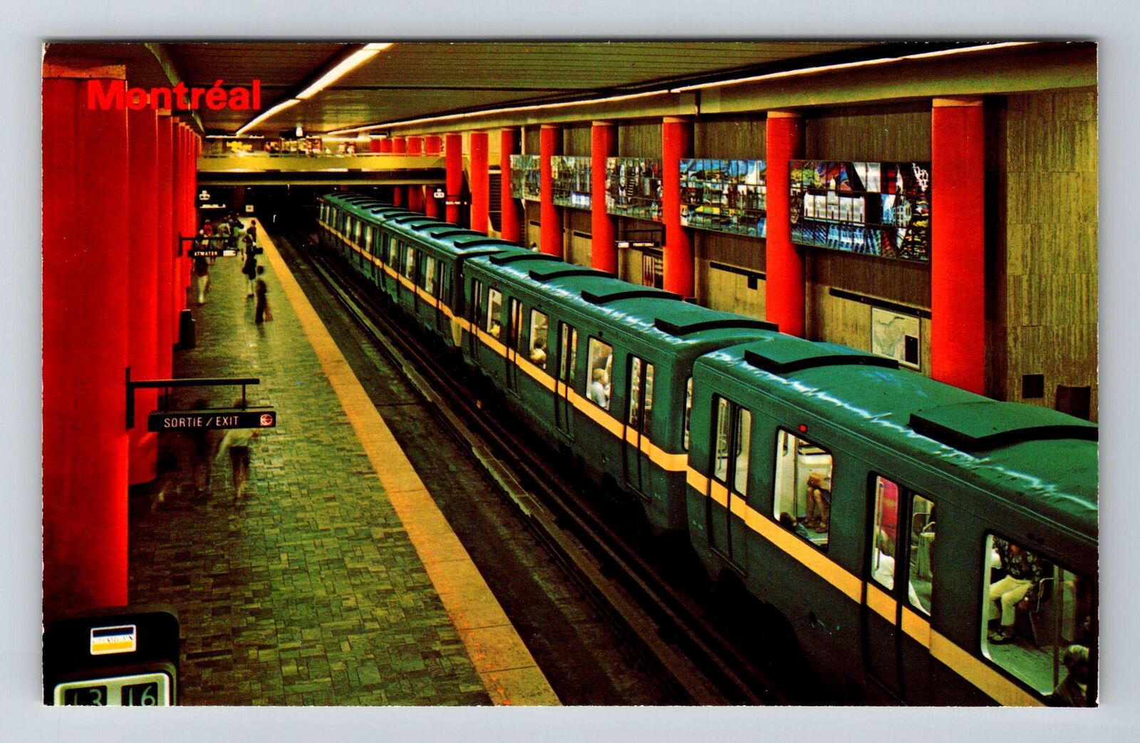 Montreal-Quebec, McGill Metro Station, Vintage Chrome Postcard