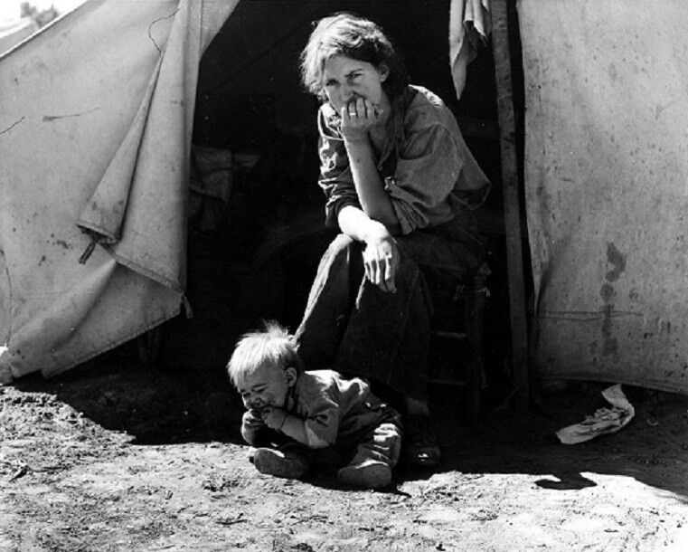 California Migrant Mother and baby The Great Depression 8\