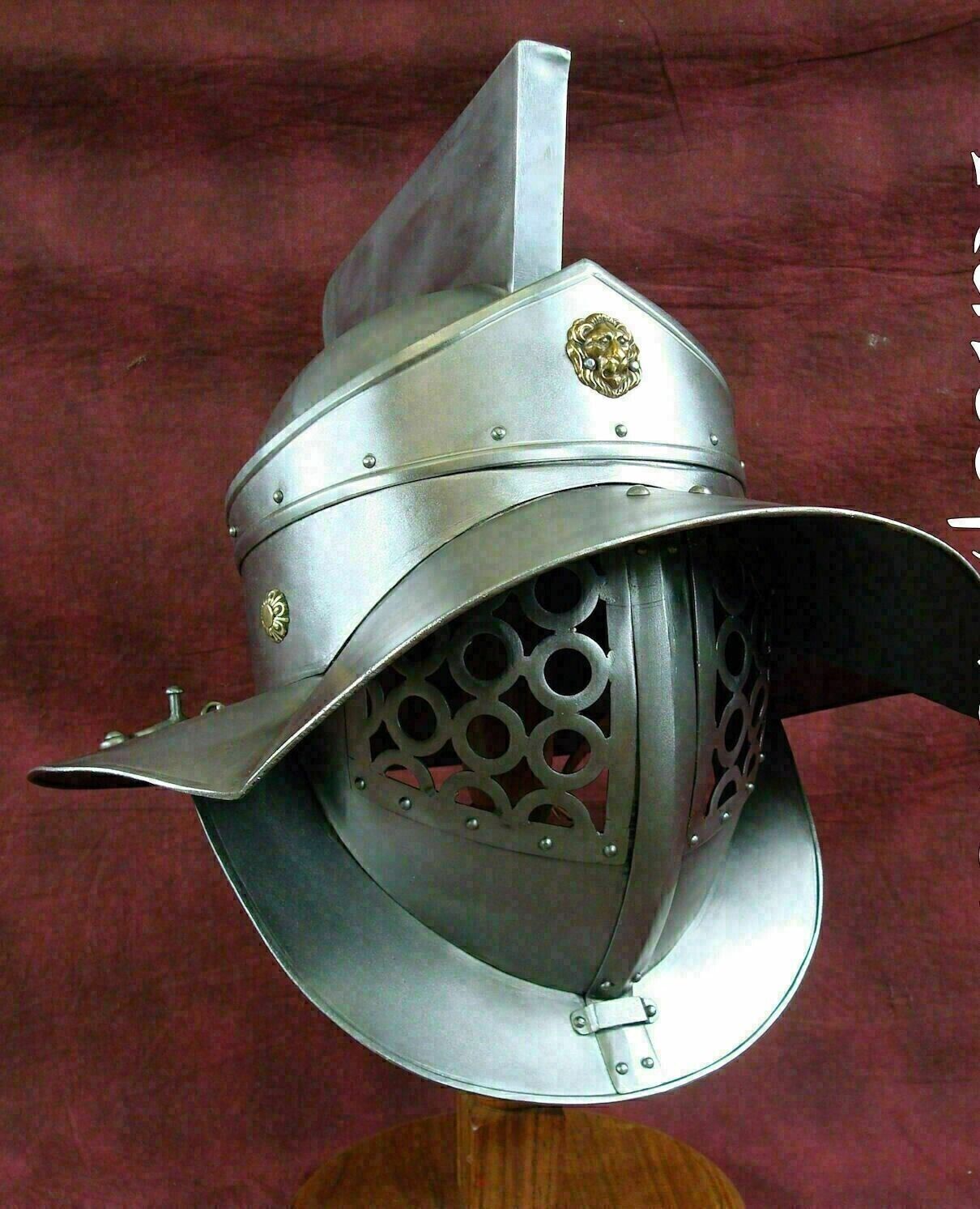 18G Medieval Fabri Armour Murmillo Gladiator SCA LARP Helmet Replica Engraved