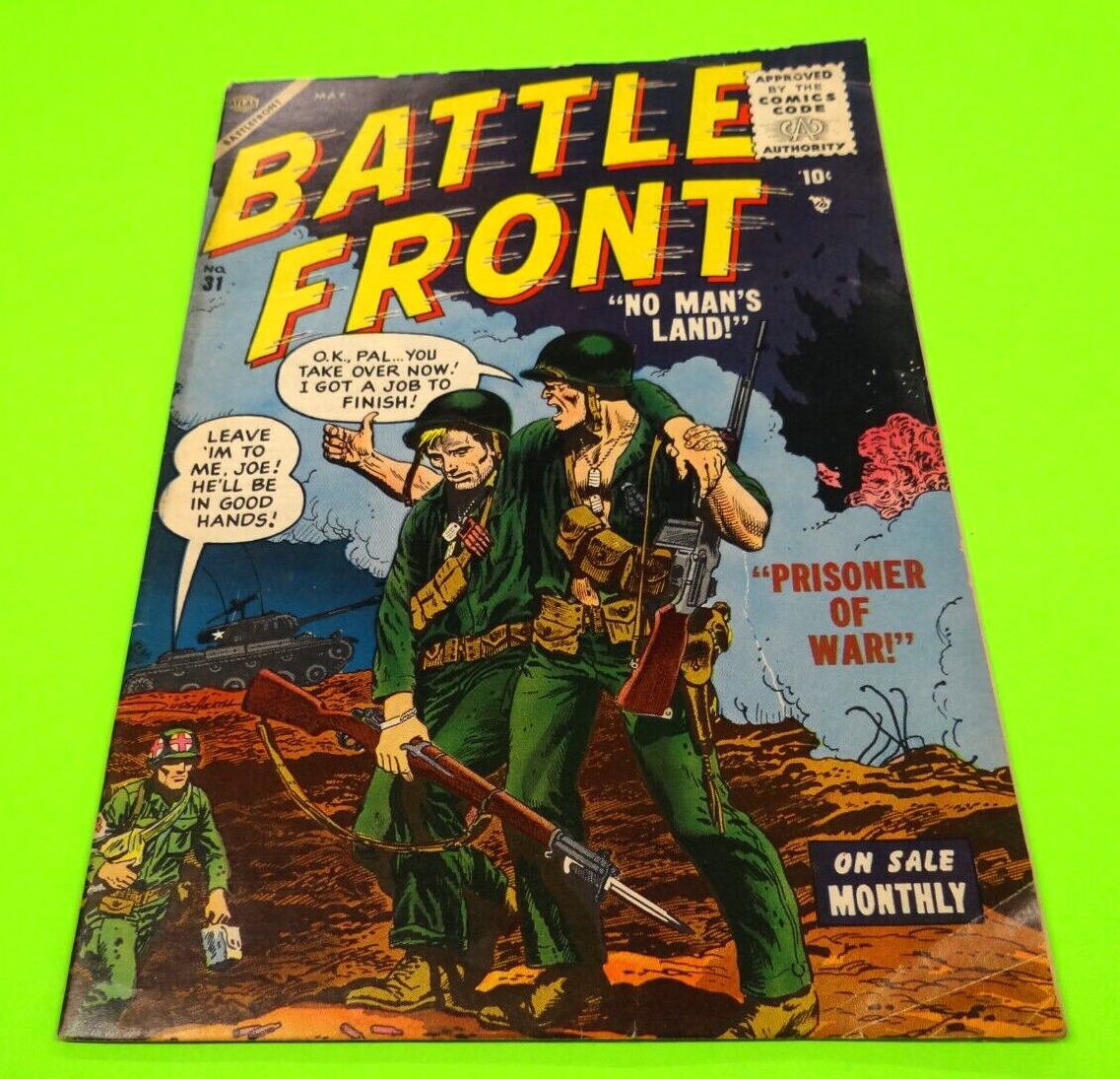 Battlefront #31 VG+ 4.5 Atlas Golden Age War Comic Scarce 1955 Korean War