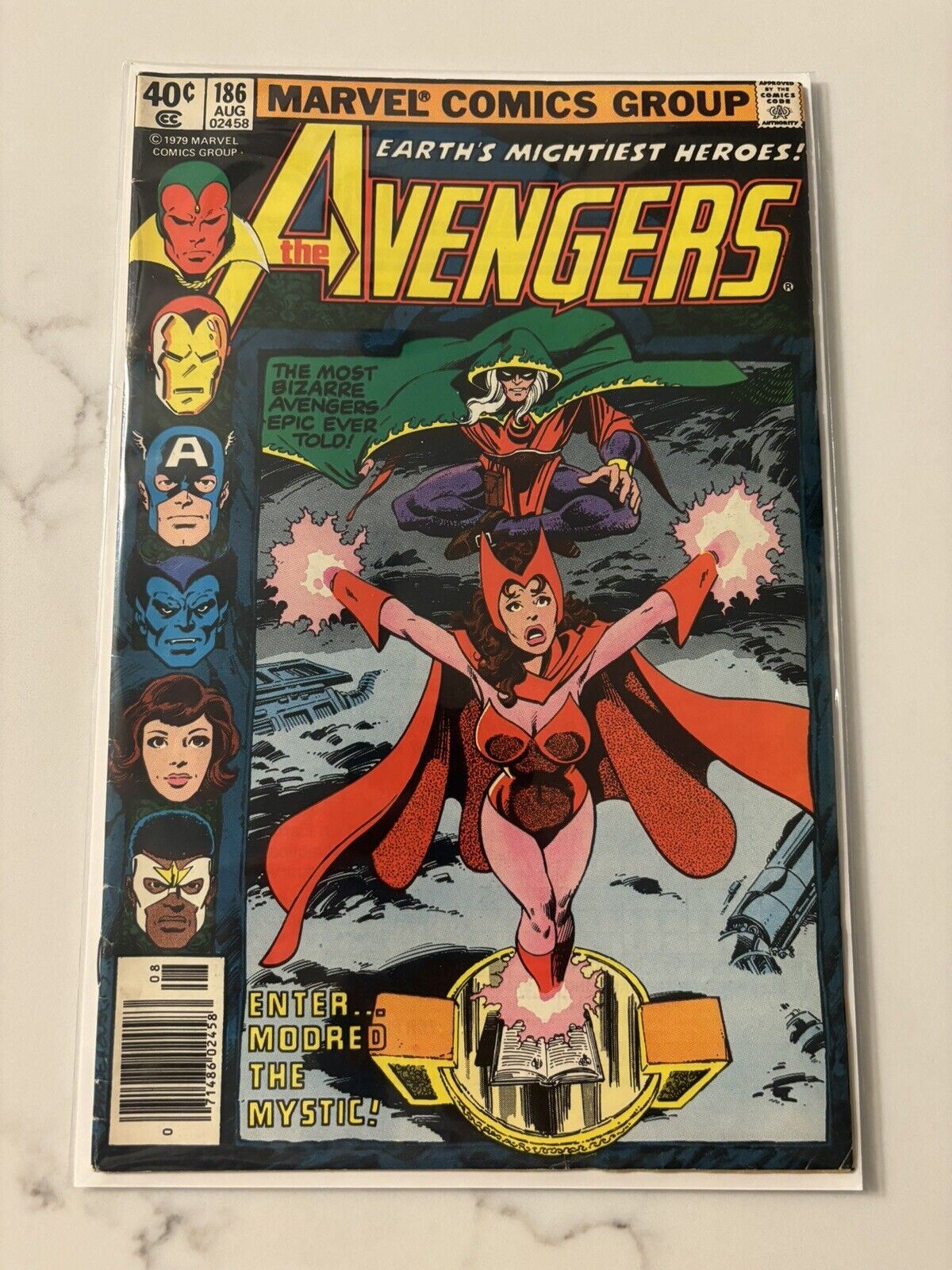 The Avengers #186 1979 SCARLET WITCH ORIGIN & 1ST APPEARANCE Chthon & Magda