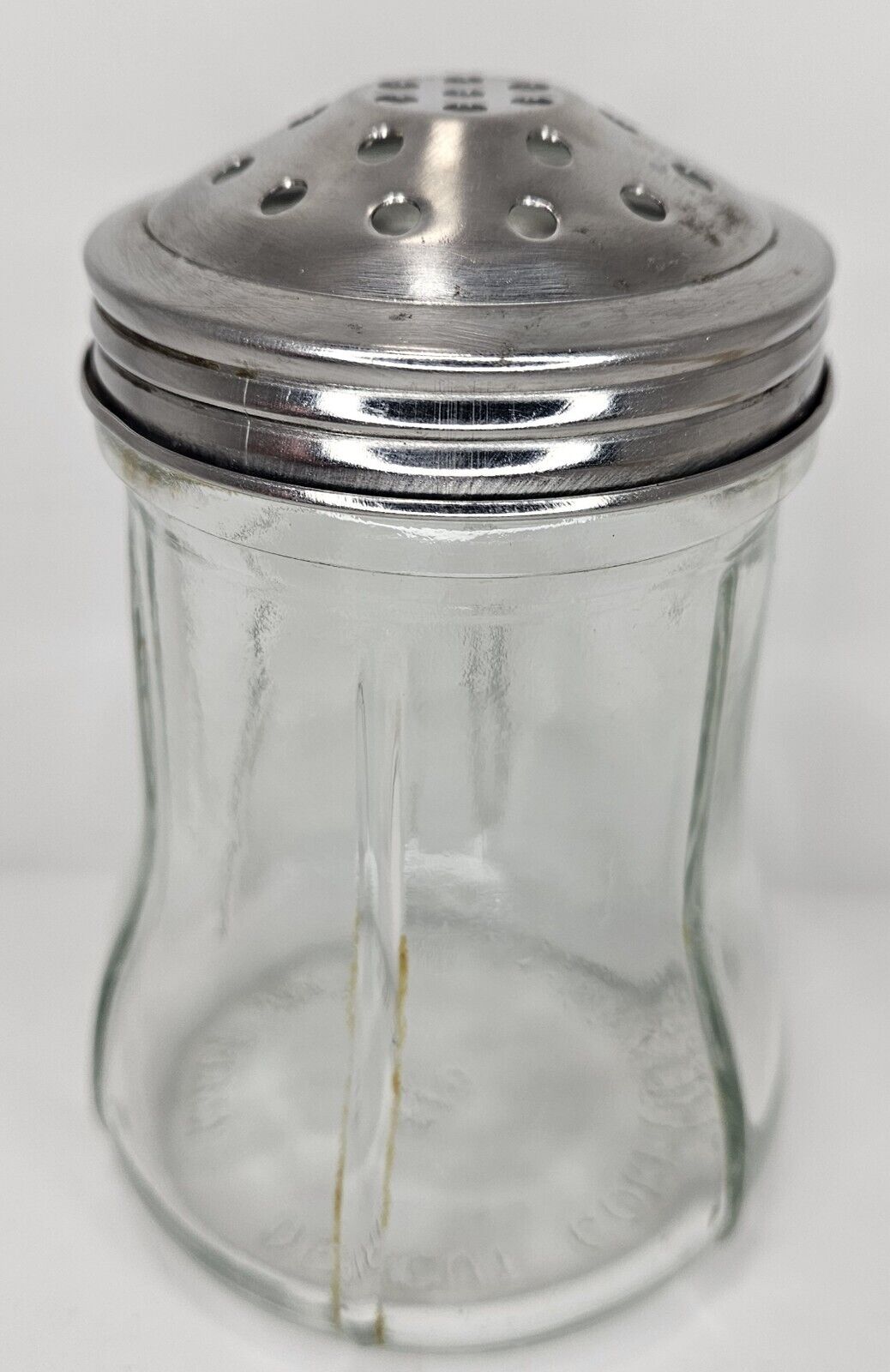 Vintage 5”  Glass Dripcut Starline Corp USA Cheese Red Pepper Sugar Shaker 910
