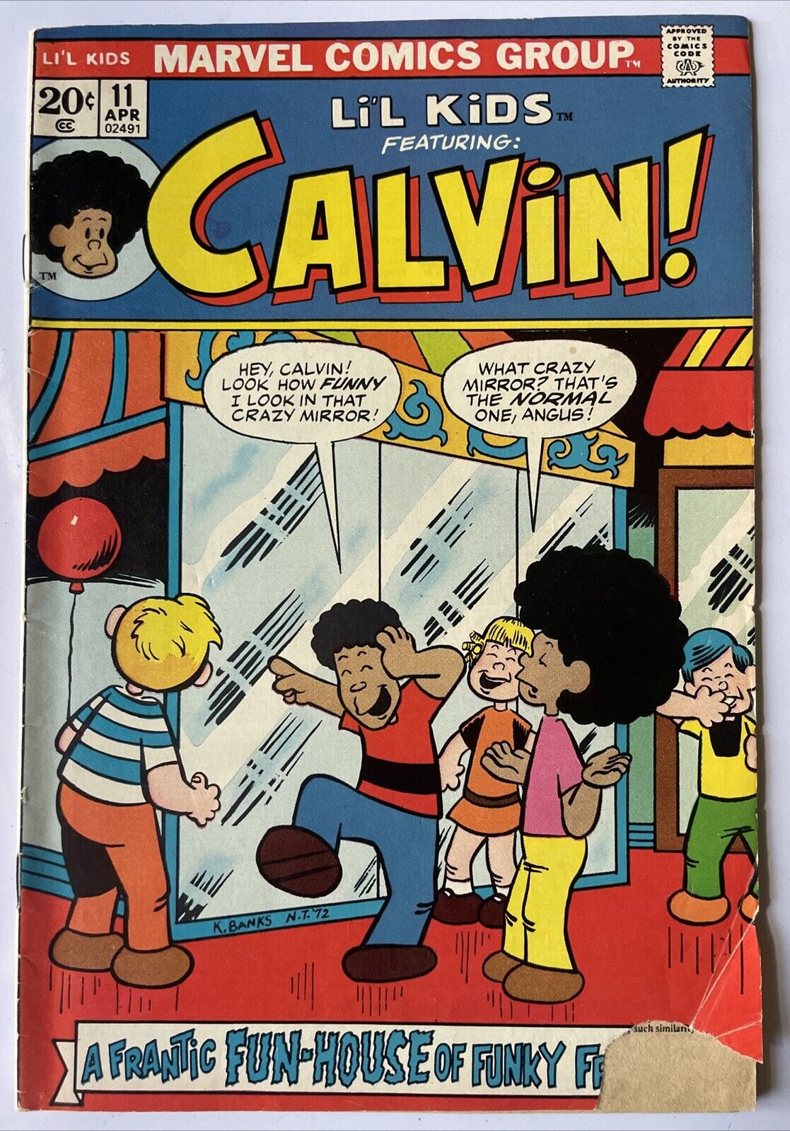 Li\'l Kids #11 Featuring Calvin • KEY 2nd Appearance of Calvin (Marvel 1973)