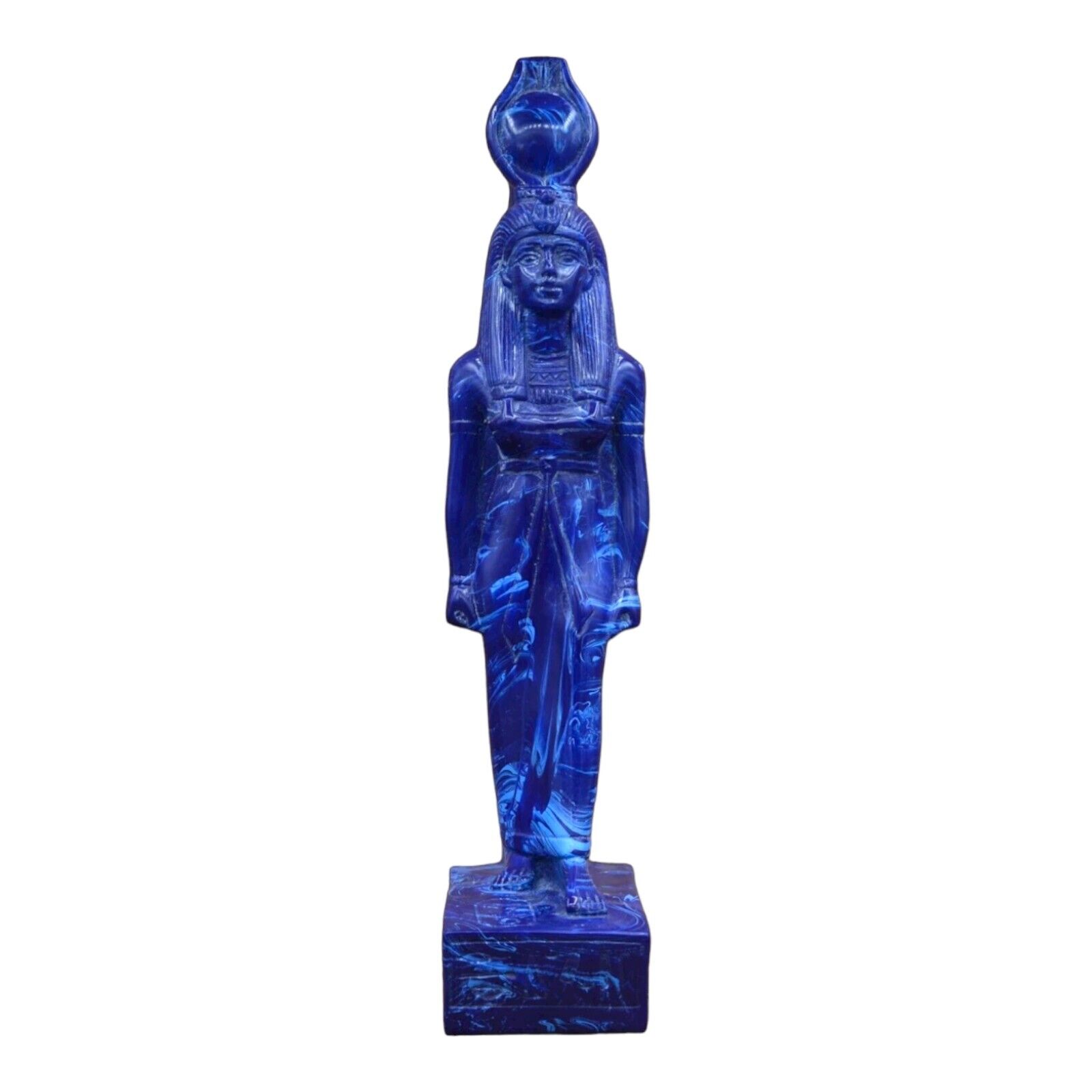 UNIQUE ANTIQUE ANCIENT EGYPTIAN Goddess Isis Magic Hieroglyphic Statue Stone
