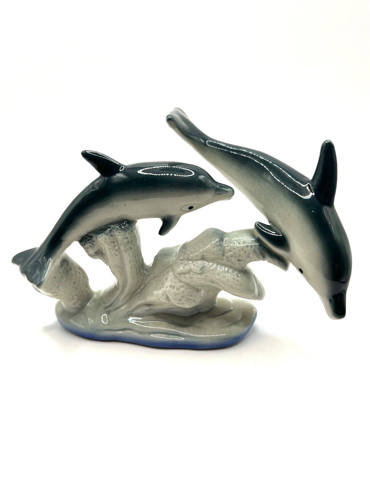 Papel Freelance L63641 Dolphin Figurine Dolphins Riding Waves Statue