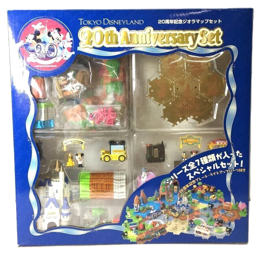 Mint Tokyo Disneyland 20th Anniversary Diorama Map Set with box 48×20.5×48 Good