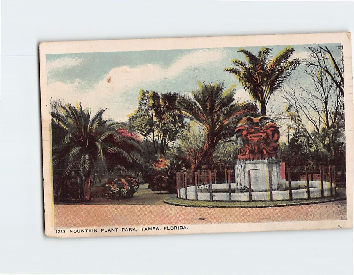 Postcard Fountain Plant Park, Tampa, Florida