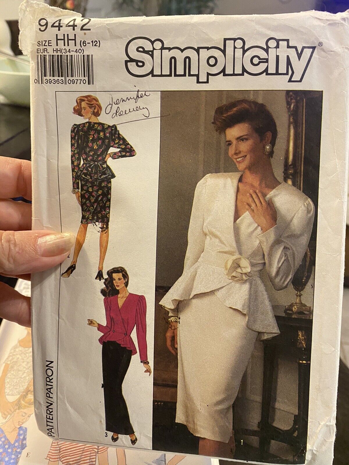 Vintage 1989 Simplicity Sewing Pattern 9442 Size 6-12 Cut & Complete 